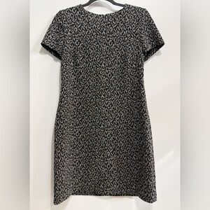Calvin Klein Black and Gray Leopard Print Mini Dress